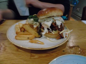 BBQ pulled pork sandwich at 29 Park Place