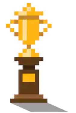 Trophy pixel art cinema extra