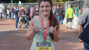 Saffron Corbyn has previously run marathons in her free time
