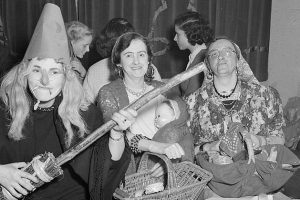 Women celebrating at a Halloween party