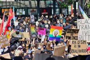 Black History Month follows the (pictured) Black Lives Matter protests of the summer