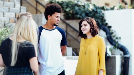 Socially distanced socialising has become almost essential for new students.