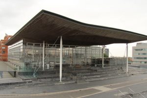 The Senedd, where a row over who is the leader of the Abolish the Welsh Assembly Party is unfolding.