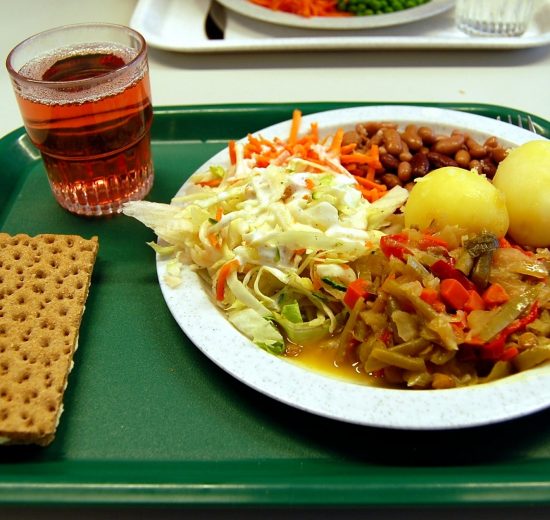 A school lunch – the government has under fire for providing "woefully inadequate" food parcels.