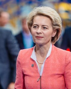 Ursula von der Leyen, the Head of the European Commission, who is in charge of the EU vaccine roll-out.