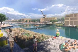 Artist impression of floating village