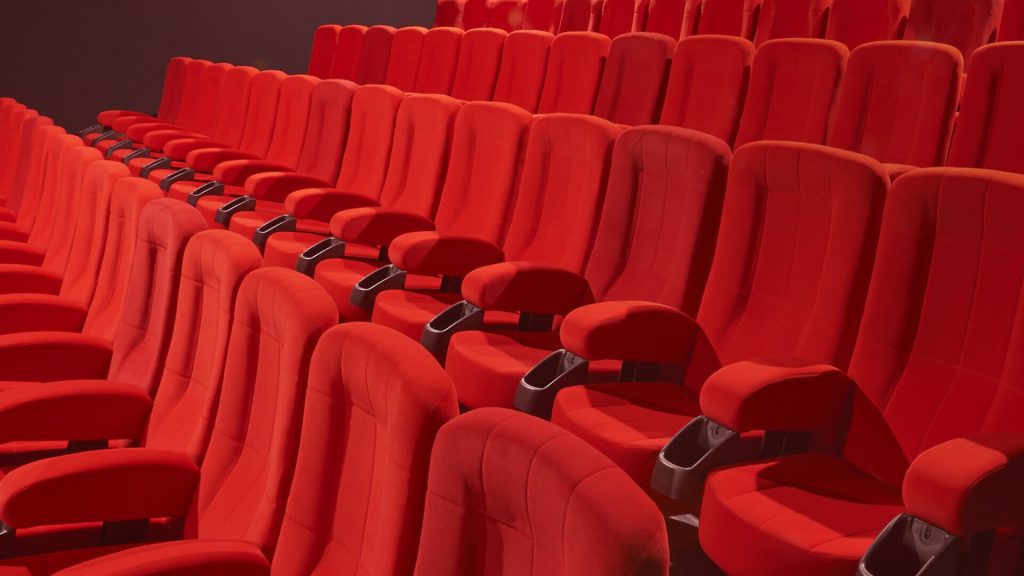 Movie theatre cinema white screen