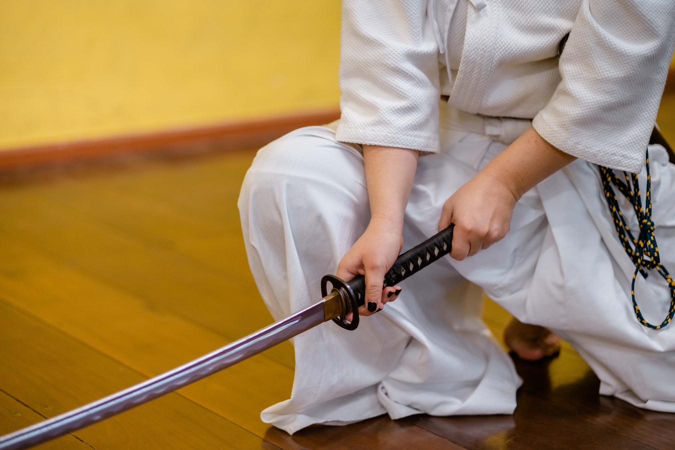 Image of person holding a samurai sword