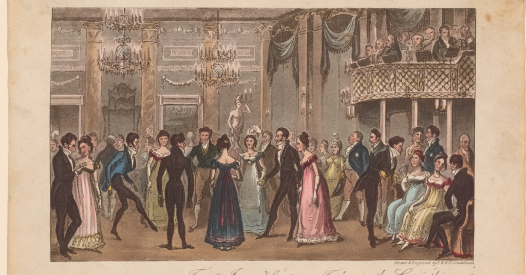 A picture of a painting from the Regency era.