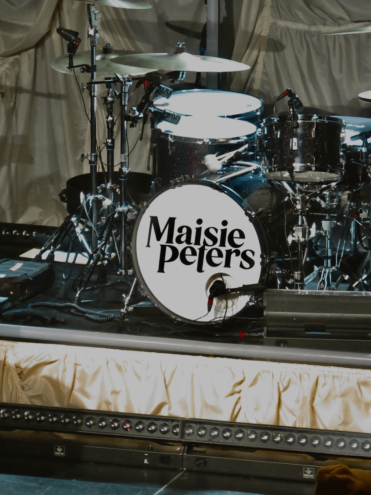 Drumkit at Maisie Peters' gig