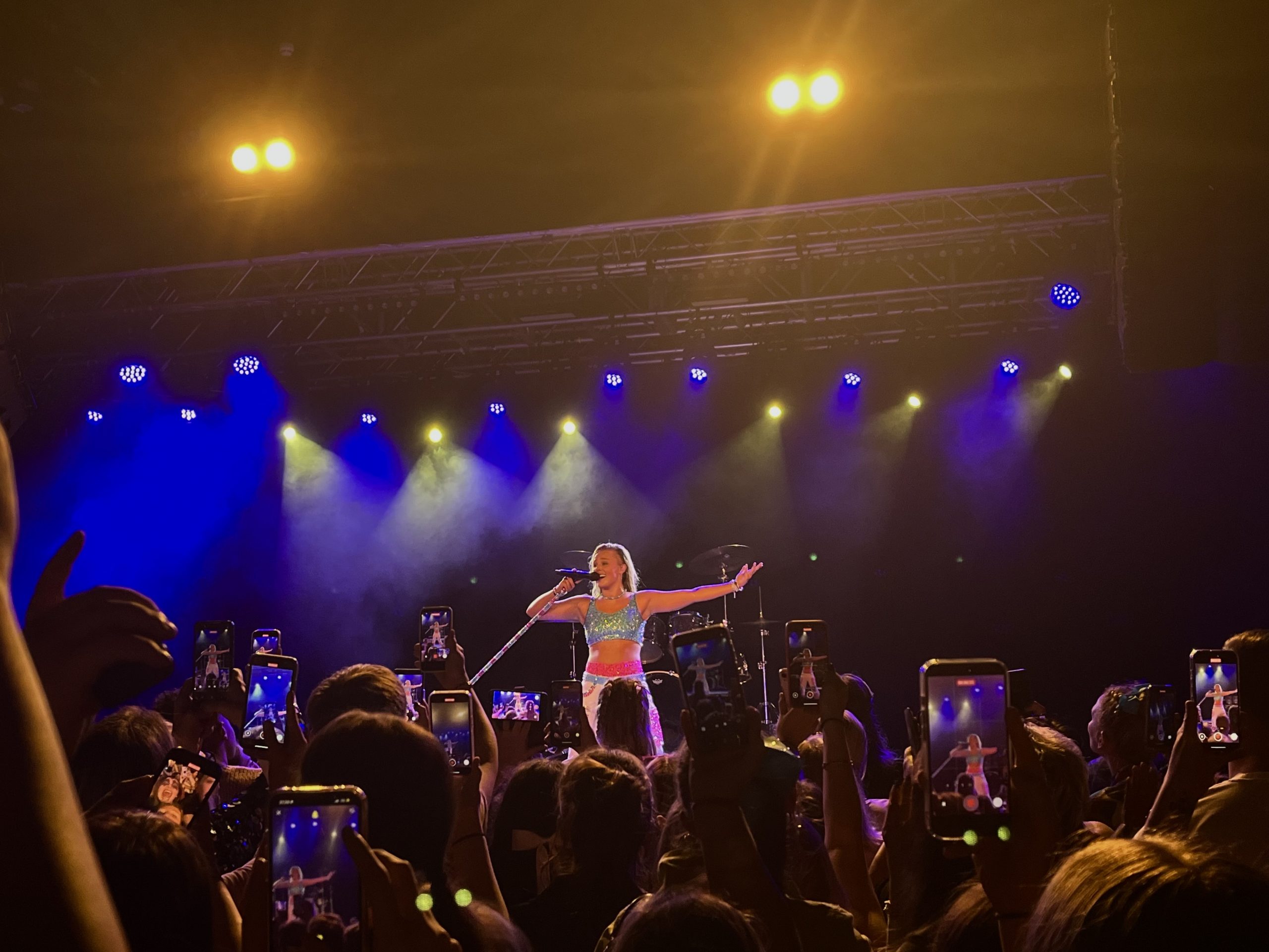 JoJo Siwa on stage at Tramshed, Cardiff