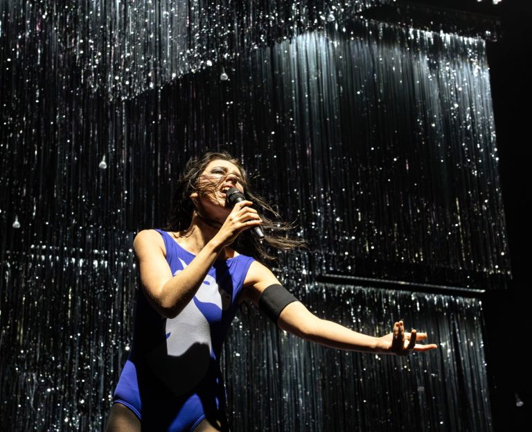 Ellie Rowsell of Wolf Alice, performing in Leeds