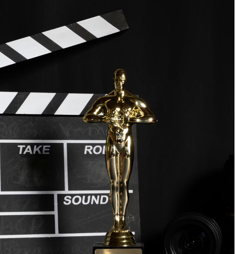 Academy Award scene with clapper board