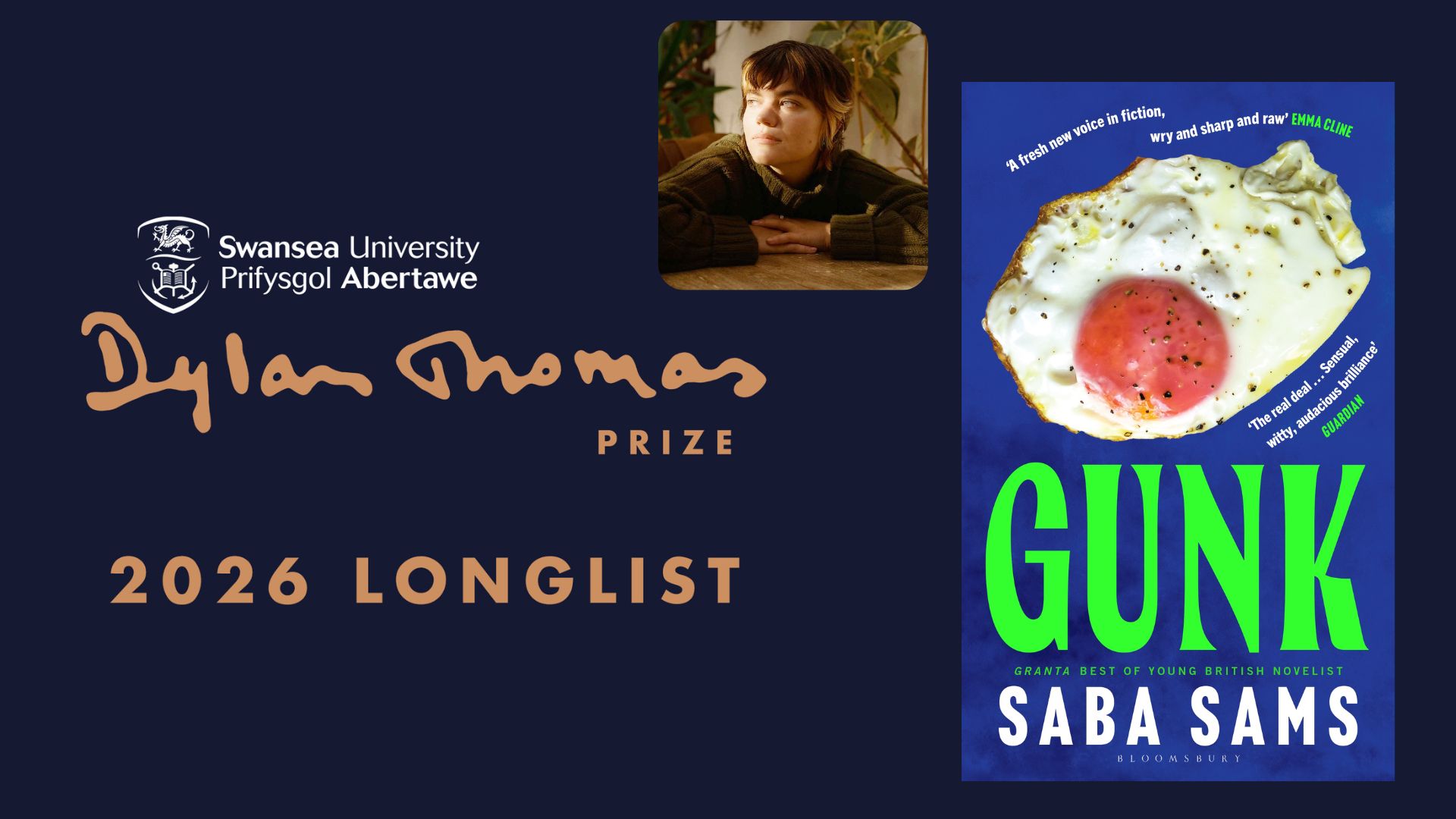 Dylan Thomas Prize Longlist 2026, 'Gunk' by Saba Sams