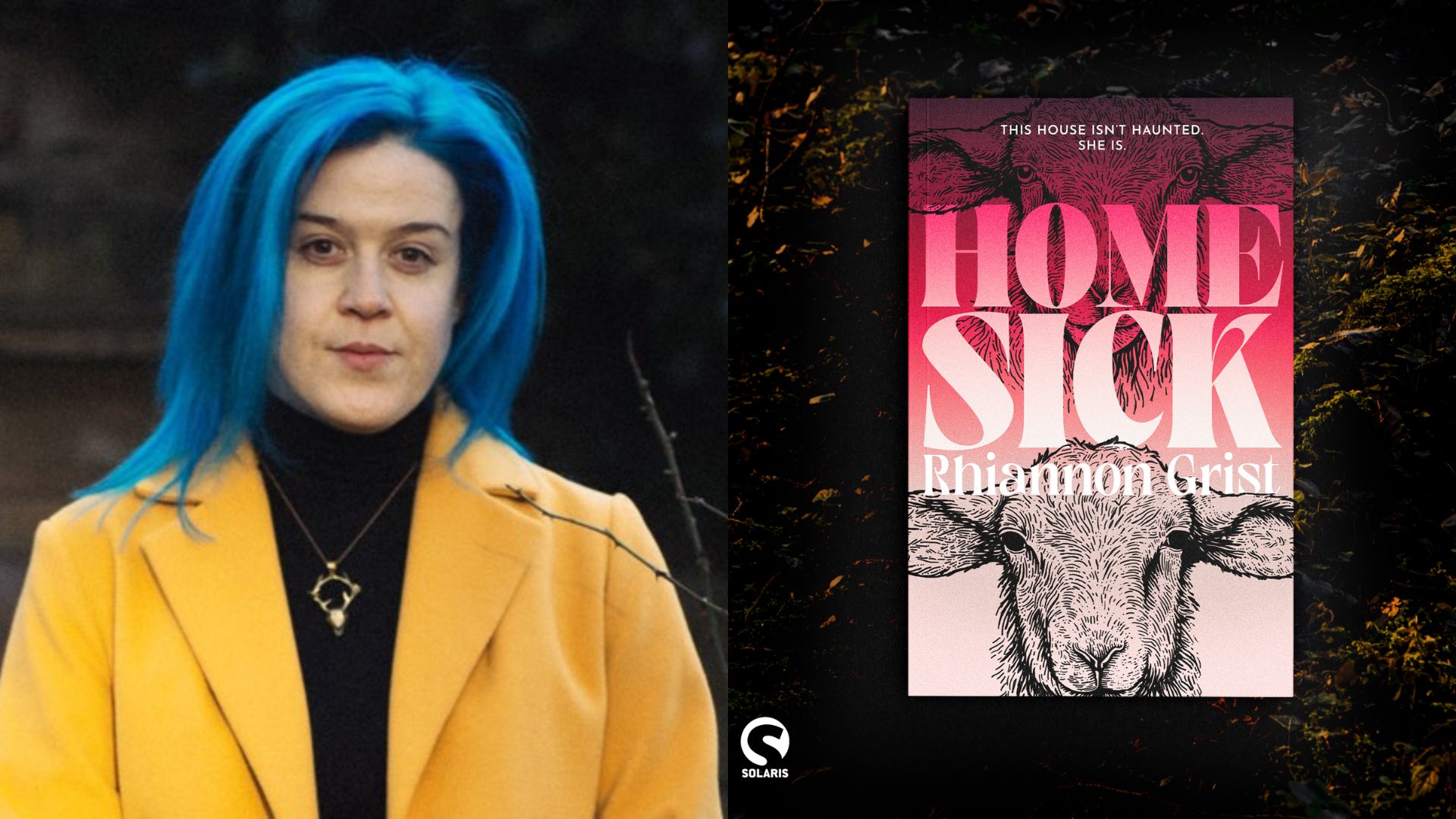 Image of Rhiannon Grist with her debut novel 'Home Sick'